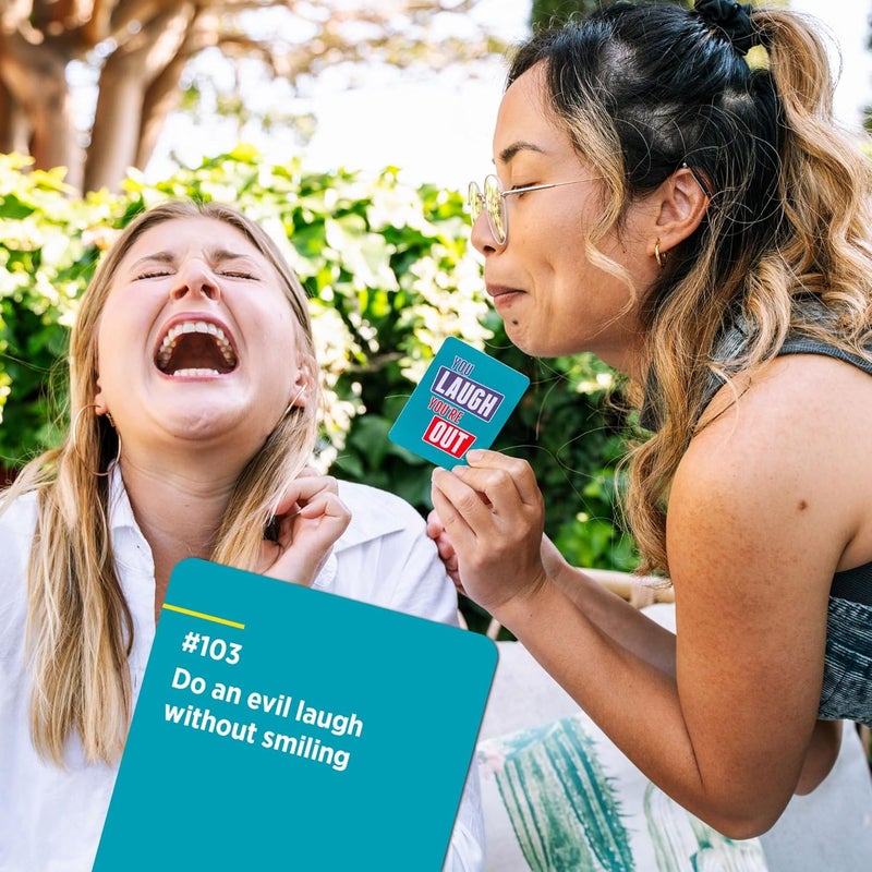 DSS Games You Laugh You're Out [Try Not to Laugh Family Card Game for Adults & Teens | Party Game | 125 Prompt Fun Cards for Family Nights & Parties | Ages 14+] - Image 4